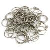 50 Pcs Diy 25Mm Polished Silver Keyring Keychain Split Ring Short Chain Key Ring