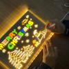 LED Note Board With Night Light Colorful 7 Pens DIY Acrylic Message Board Children‘s Drawing Board For Kids Birthday Gift
