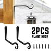 2PCS Romantic Bathroom Decoration Classic Home Flower Pot Hook Plants Landscaping Bracket Wall Hanging Balcony European Style