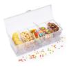 Ice Chilled Condiment Server Plastic Storage Cold Food Container Clear Sauce Caddy Serving Tray Container with Lid