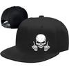 Кепки Snapback с черепом и средним пальцем для унисекса, Кепки с плоским козырьком для унисекса, Черные кепки-бини, Бейсболки