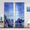 Горный Пейзаж Прозрачная Вуаль Шторы Снежный Пик Озера Природа Пейзажи Окна Тюлевые Шторы для Гостиной Современный Декор Спальни