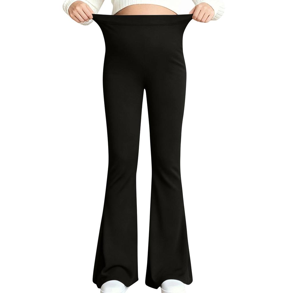 Брюки для йоги для беременных, с карманом на животе, эластичные широкие брюки для работы/повседневной носки, брюки для беременных для дома