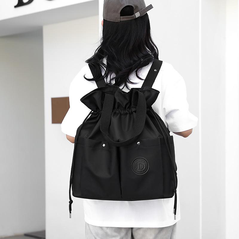 Women's Drawstring Backpack Multifunctional Travel Bag Portable Shoulder Bag Men's Large Capacity Backpack