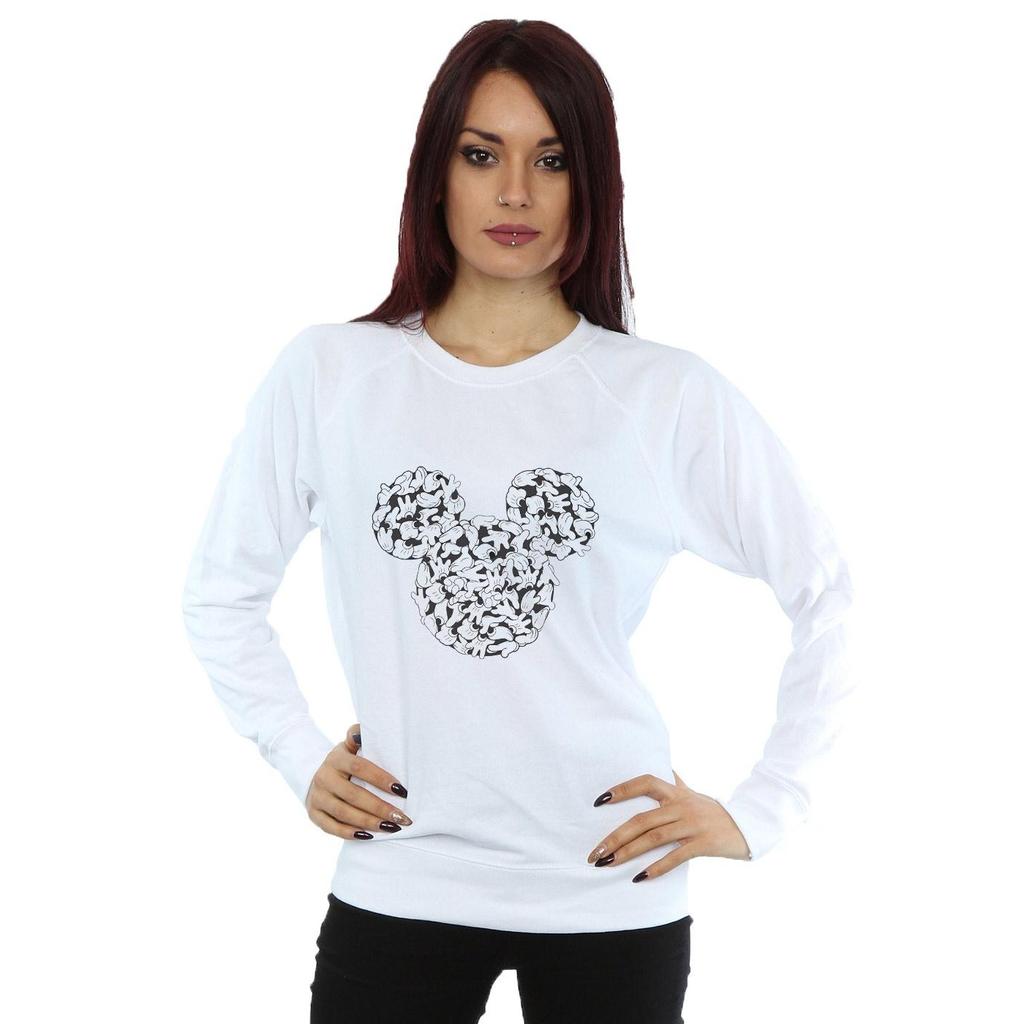 Disney Womens/Ladies Mickey Mouse Head Of Hands Sweatshirt