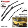 3PCS Wiper Blades For Q3 MK1 2011-2017 24" 20" 16" Fit Front Windshield Windscreen Window Brushes Cutter Accessories