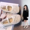 Girls Mesh Shoes with Simple Bows Kids Flat Shoes Soild Color Soft Sole 2025 Summer New Children Princess Shoes Non-slip Fashion