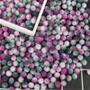 500G Acrylic Bayberry Beads Gradient Color Round Loose Beads For DIY Jewelry Making
