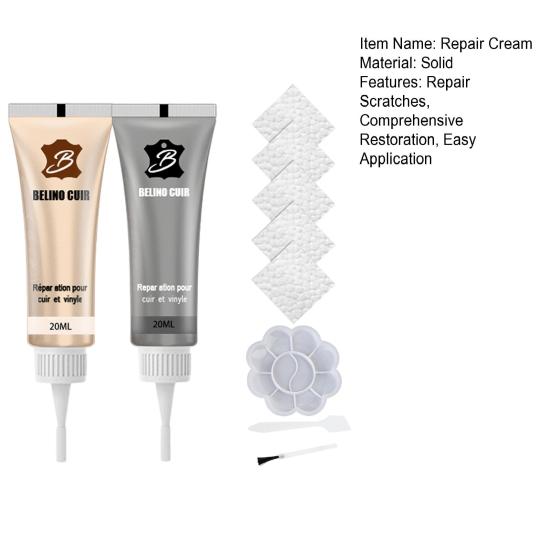 20ml Faux Leather Repair Gel Kit Vinyl Restoration Cream Set Repair Scratches Cracks Leather Furniture Care Products