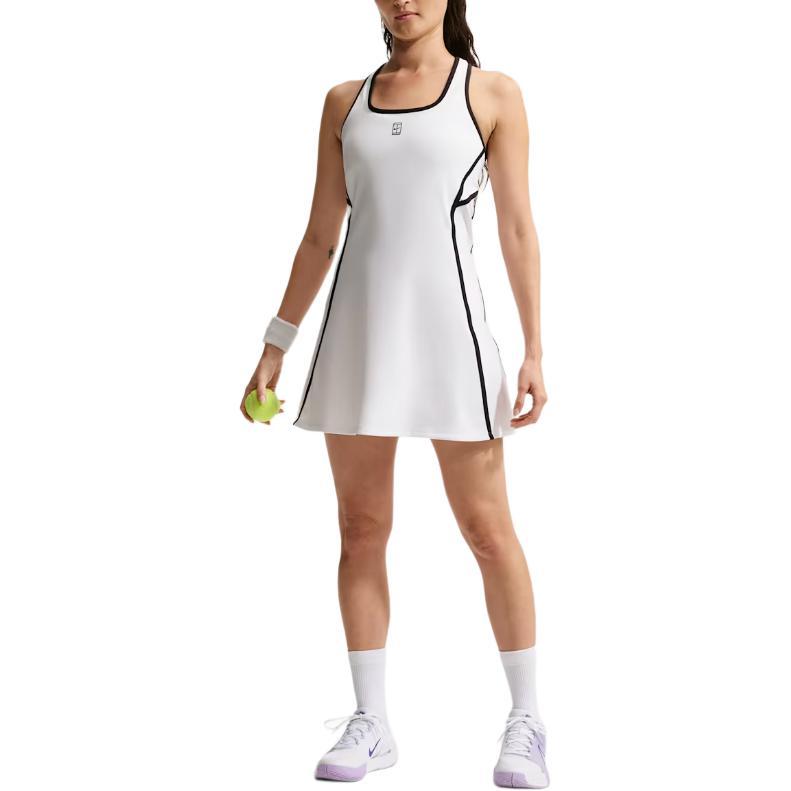 Nike Платье-майка в рубчик Court Advantage, приталенное, женское, IO0475-100