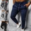 Сплошные цветные мужские брюки с ремешками на щиколотке, теплые эластичные брюки с подставкой на талии, брюки большого размера, спортивные штаны, уличная одежда