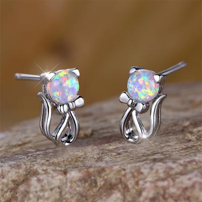 Модные серьги для通勤, милые кошачьи, темпераментные, красивые
