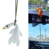 Funny Cute Roast Duck Car Pendant with Uv Light Activated Color Change Feature Car Pendant Decoration for Automotives