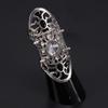 Кольцо с кристаллами, кольцо в форме свитка, панк-кольца, кольца на весь палец, модные ювелирные изделия, кольцо для женщин/мужчин