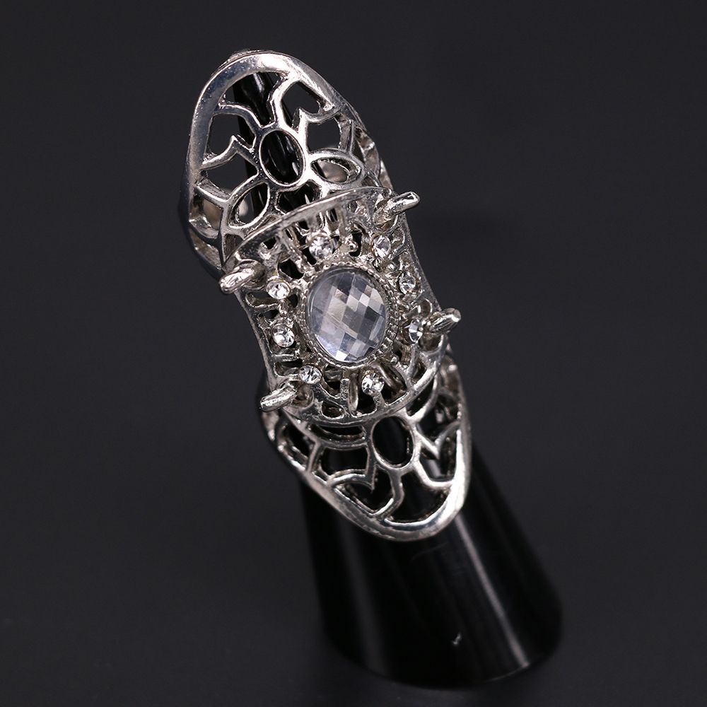 Кольцо с кристаллами, кольцо в форме свитка, панк-кольца, кольца на весь палец, модные ювелирные изделия, кольцо для женщин/мужчин