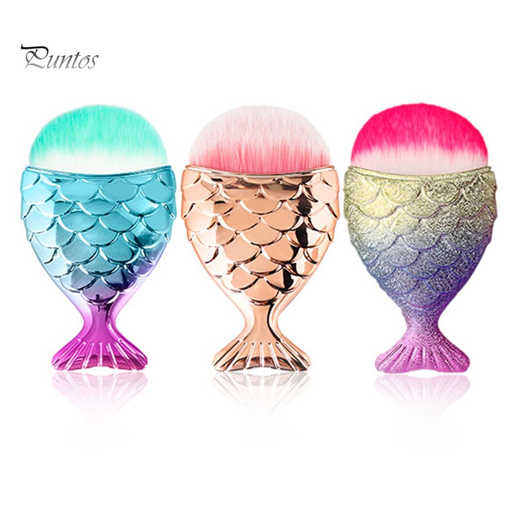 Puntos Nail Art Хвост Русалки Дизайн Мягкая кисть для удаления пыли Чистящий маникюрный инструмент