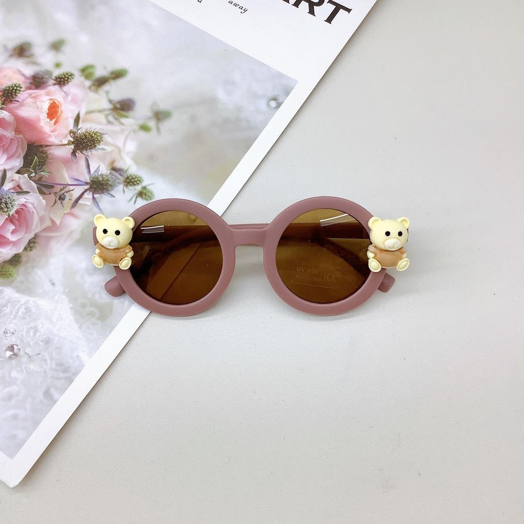 Веселье для детей, милые детские солнцезащитные очки, модные для мальчиков и девочек, солнцезащитные очки в виде медвежат, солнцезащитный крем, солнцезащитные очки с защитой от солнца и ультрафиолета.