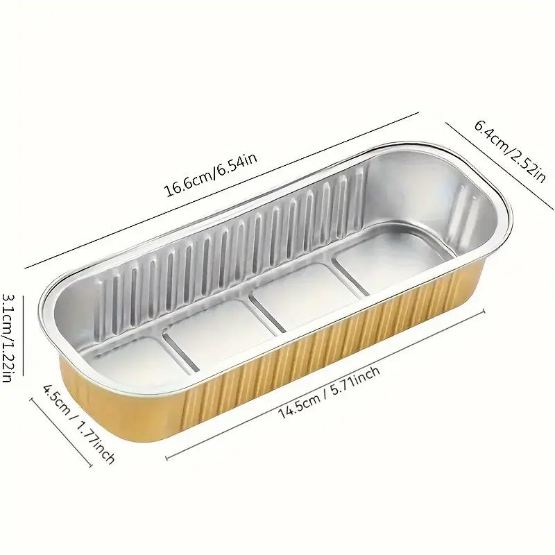 1/5/10Pcs/Set Disposable Bbq Pans Aluminum Foil Tin Box Loaf Baking Pans Cake Tins Containers Grilling Tray For Air Fryer Kitchen Accessories