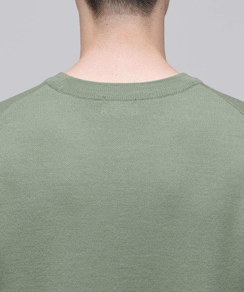 MUSINSA STANDARD Minimal Crew Neck Knit [Pale Sage]