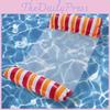 Складной двухцветный надувной плавающий плот для водных развлечений в открытом бассейне, экологичный материал ПВХ, 115*66см