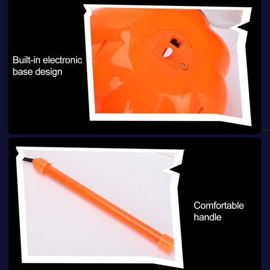 Halloween Pumpkin Lantern LED Lighted Pumpkin Light Decoration Portable Handheld Night Lamp for Halloween Party Decoration