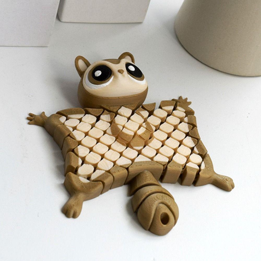 Cute Flying Squirrel Pendant Creative 3D Printed Simulation Toy  Model Display