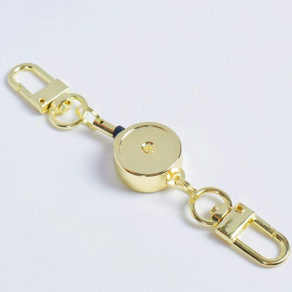 Metal Easy-to-pull Buckle Rope Elastic Elastic Keychain New Retractable Key Ring Doctors/Nurses