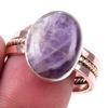 Natural Tiffany Stone Gemstone 925 Sterling Silver Two Tone Ring Size 10 F0Y73