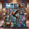 Cybernetic Chicken Collection 2D Flat Pattern Flannel Blanket, High quality All Seasons, Home Decor, Warmth and Comfort, Perfect for Christmas Gifts.