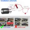 Car LED Exhaust Muffler Tip Pipe Straight Car Red/Blue Light Flaming Modified Single Outlet Exhaust Pipe Tail Throat