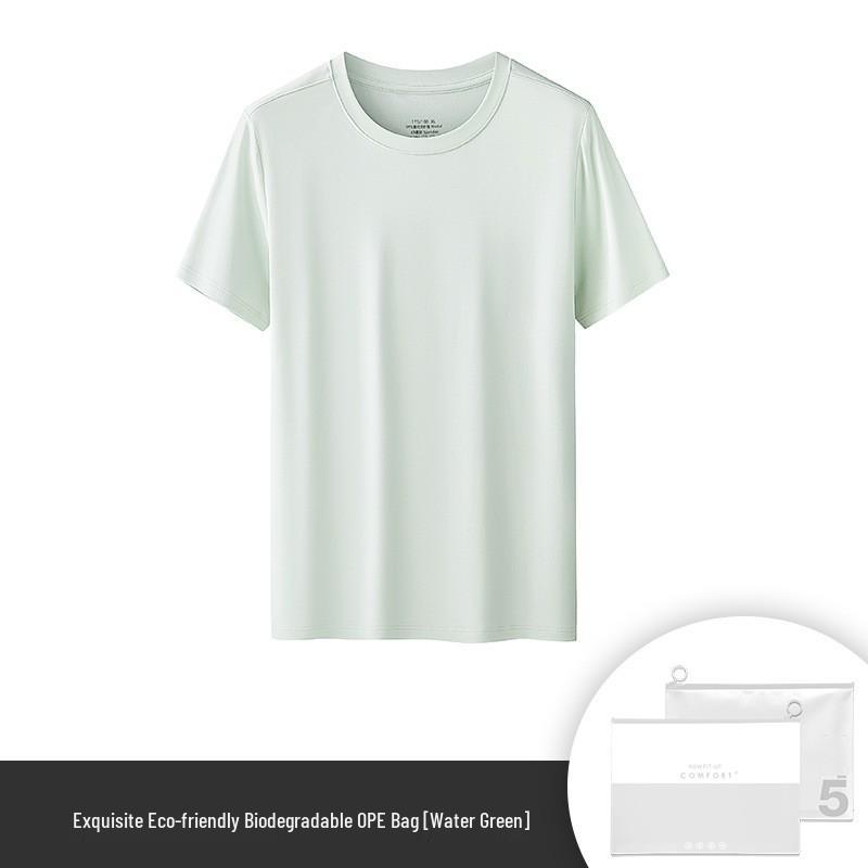 Набор из 60 штук двусторонних модальных unisex футболок с коротким рукавом - Однотонная тонкая базовая футболка для весны/лета