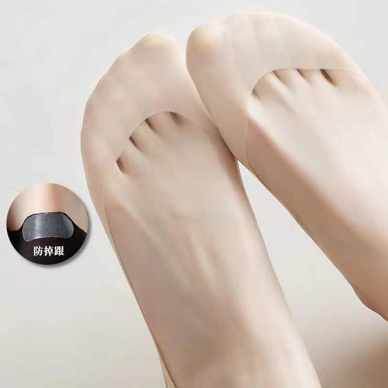 Ультратонкие носки-невидимки женские с низким вырезом хлопковые нейлоновые носки-лодочки, невидимые скрытые носки, нескользящие для балеток EMA