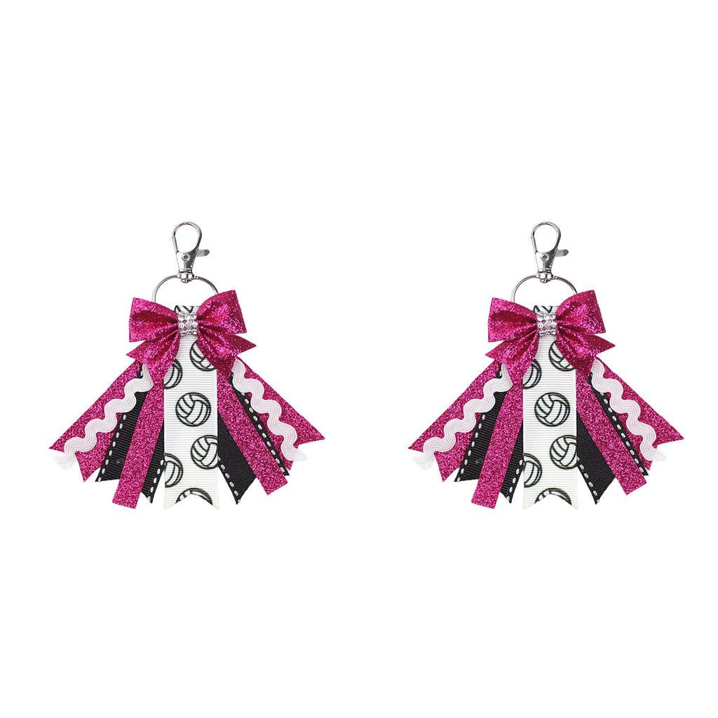 2 шт. Брелок Pin Me Cheer Спорт Блеск Красивый Командный Брелок с Бантиками Украшение для Сумки