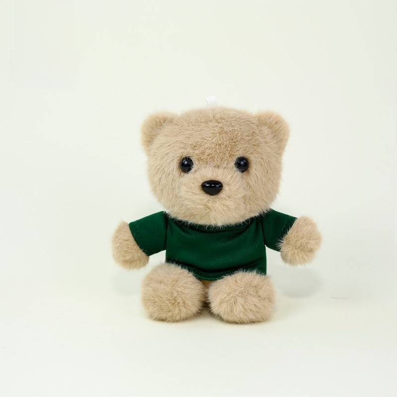 Teddy Bear Plush Toy Keychain With Printing For Gift And Decoration