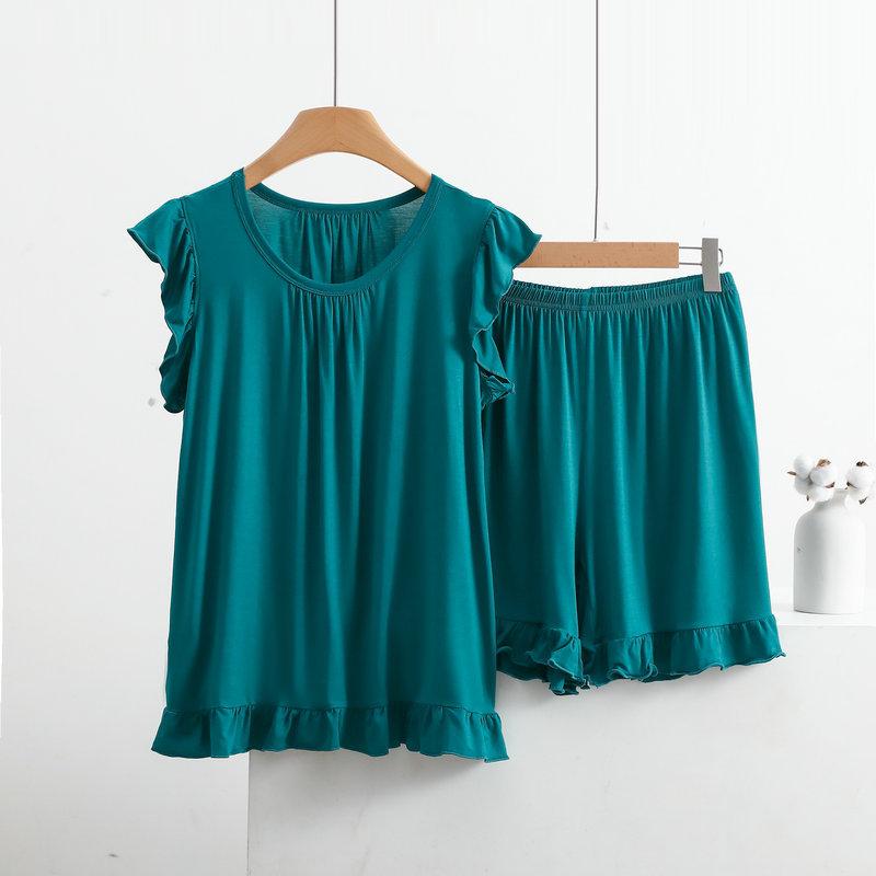 Plus Size Modal Pajamas Women Sleeveless Shorts Suit Summer Sleepwear Pyjamas Femme Nightwear Pijamas Set