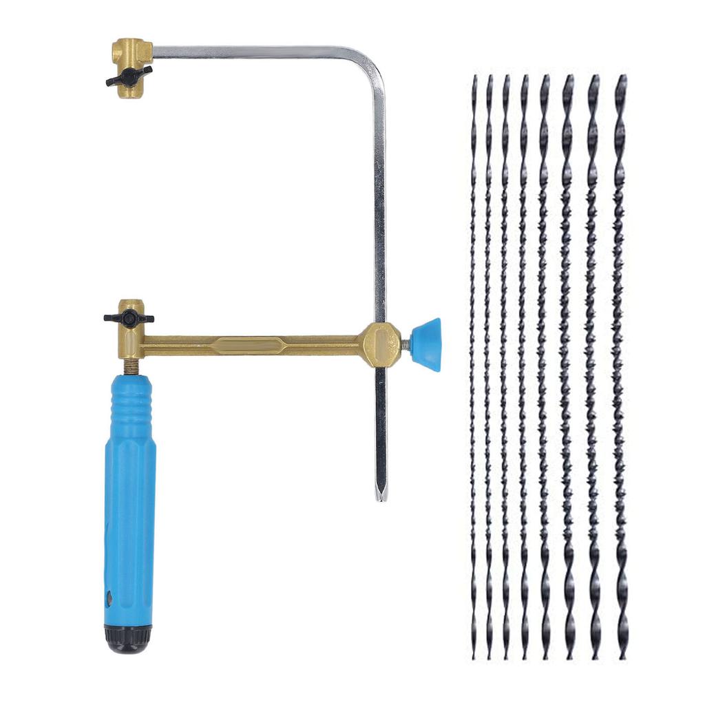 100мм лучковая пила с 8 пильными полотнами Портативный набор рамок для ножовки для резки твердой древесины пластика тонкого металла