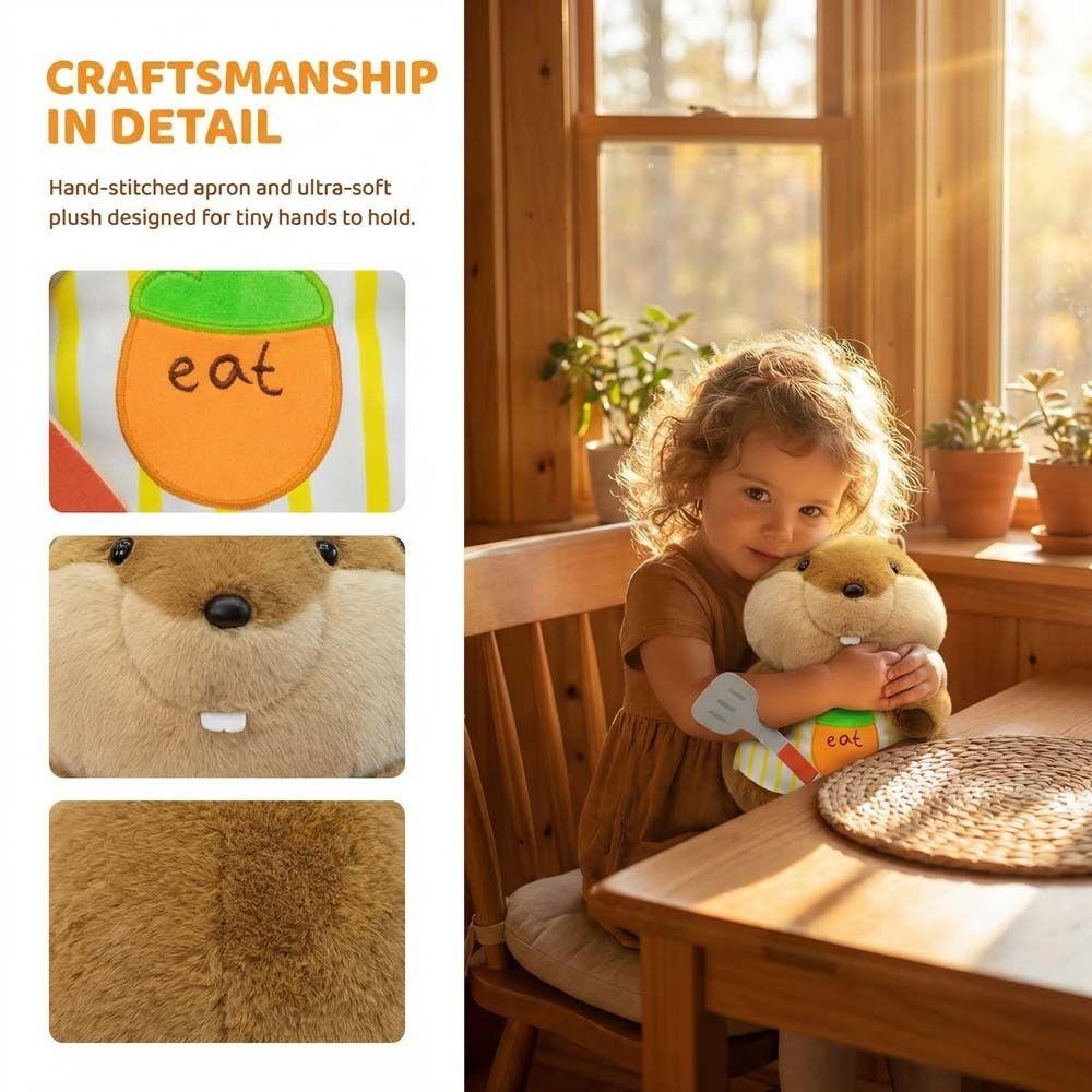 Back Cushion Groundhog Plush Toy Stuffed Animals Big Tooth Mouse Doll Children Gift