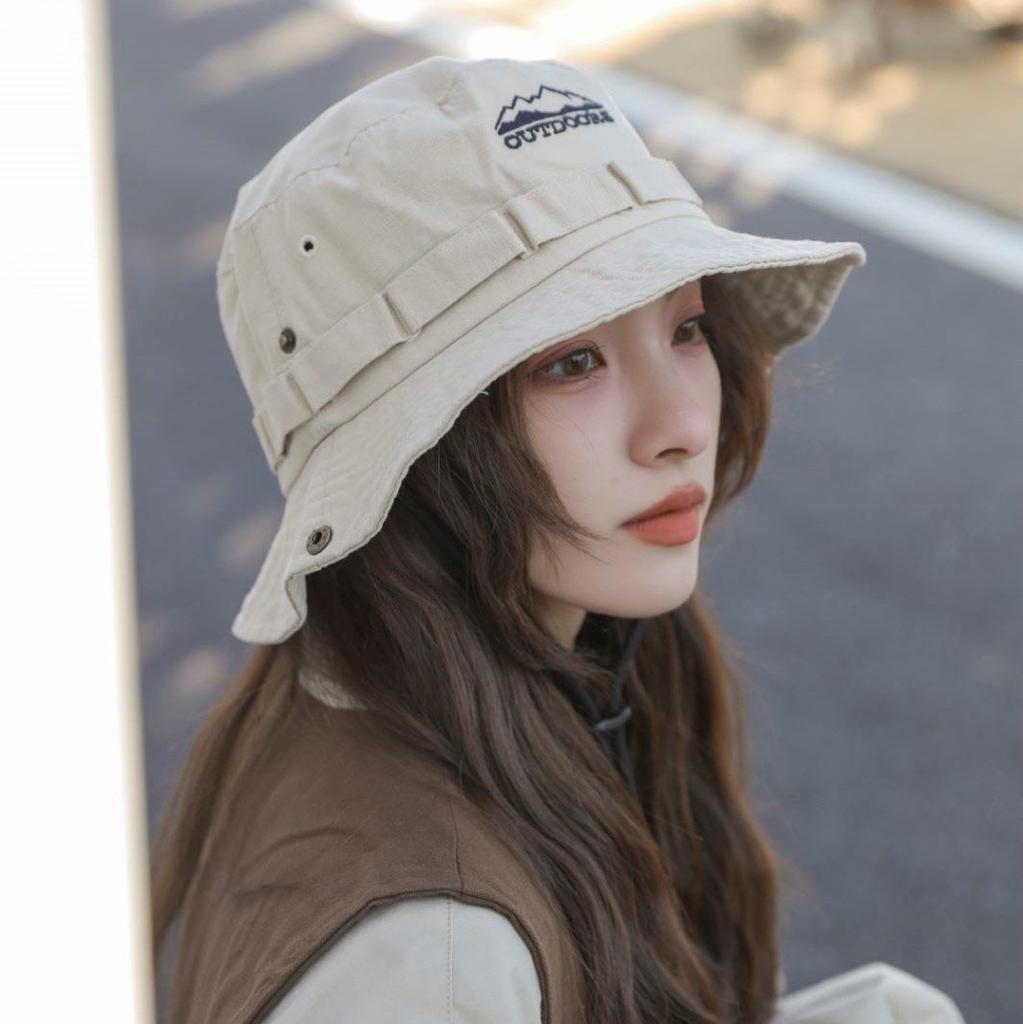 Рыбацкая шляпа с большим карнизом и завязками для шнурка, детская сезонная, дышащая, солнцезащитная, для альпинизма, ковбойская шляпа в стиле вестерн