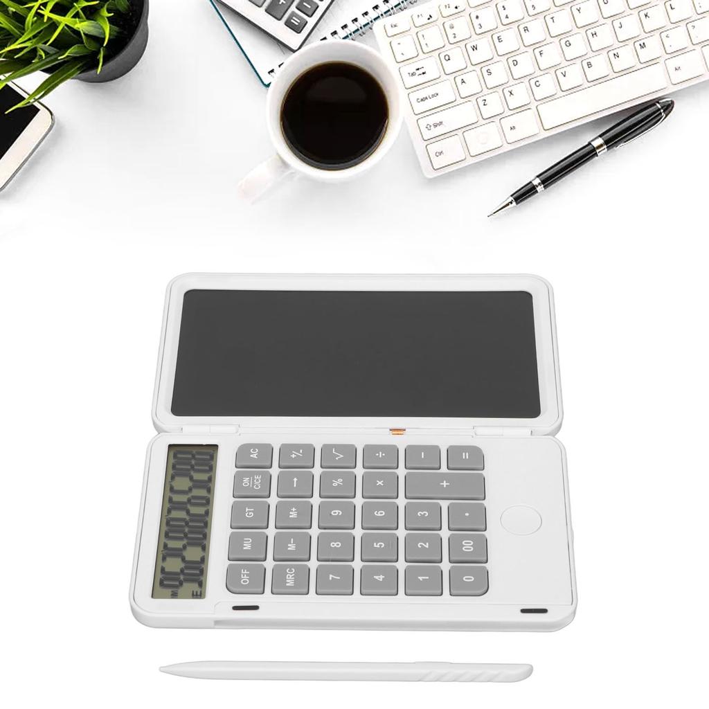 Calculator Writing Tablet 6.5in LCD Chargeable Portable Paperless Drawing Handwriting Board