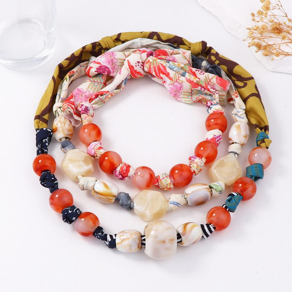 Европейские и американские тенденции личности, простые и модные, ткань ручной работы, многослойное геометрическое повседневное ожерелье с бисером