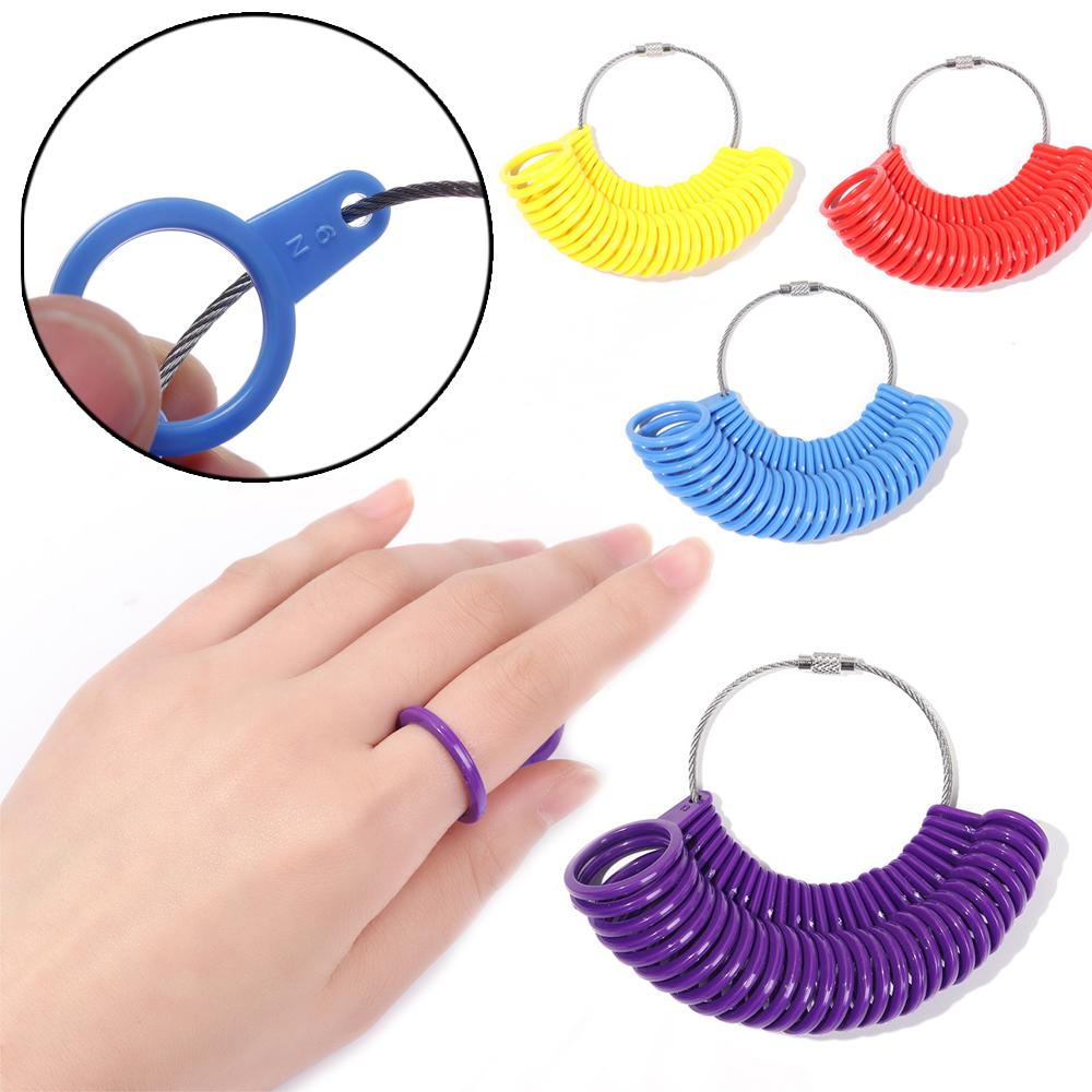 Plastic US/UK Generic Jewelry Size Gauge Tool Loop Jeweler Jewelry Measurement Ring Finger Sizer