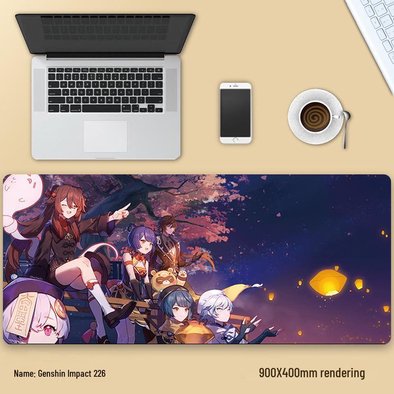 Очень большой коврик для мыши Genshin Impact Венти - Утолщенный аниме коврик для клавиатуры