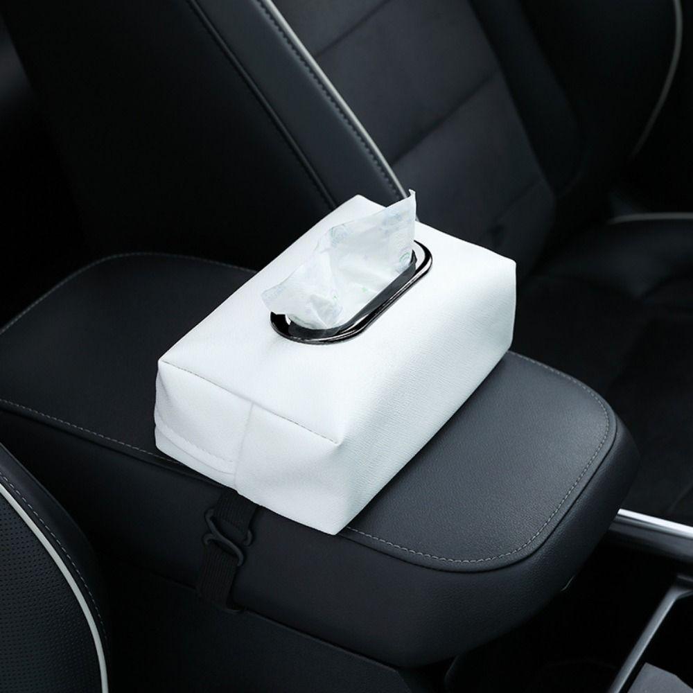 Практичная сумка для хранения салфеток на спинку сиденья автомобиля, кожаный ящик для хранения салфеток, аксессуары для салона автомобиля