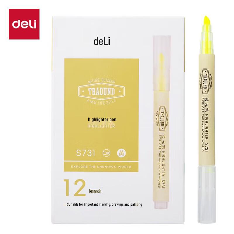 Deli Yellow Highlighter Pen