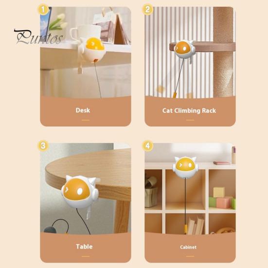 Подвесной пушистый кошачий мячик, электронный самостоятельный игровой мячик для домашних животных, автоматический подъемный меховой мячик, интерактивная игрушка-дразнилка для домашних кошек