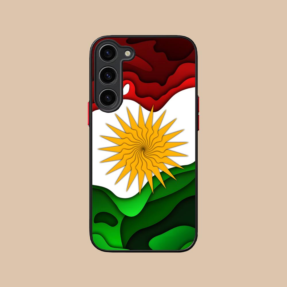 Силиконовый чехол для мобильного телефона с флагом Курдистана для Samsung Galaxy S26 S25 S24 S23 S22 S21 Plus FE Ultra Цветная обложка