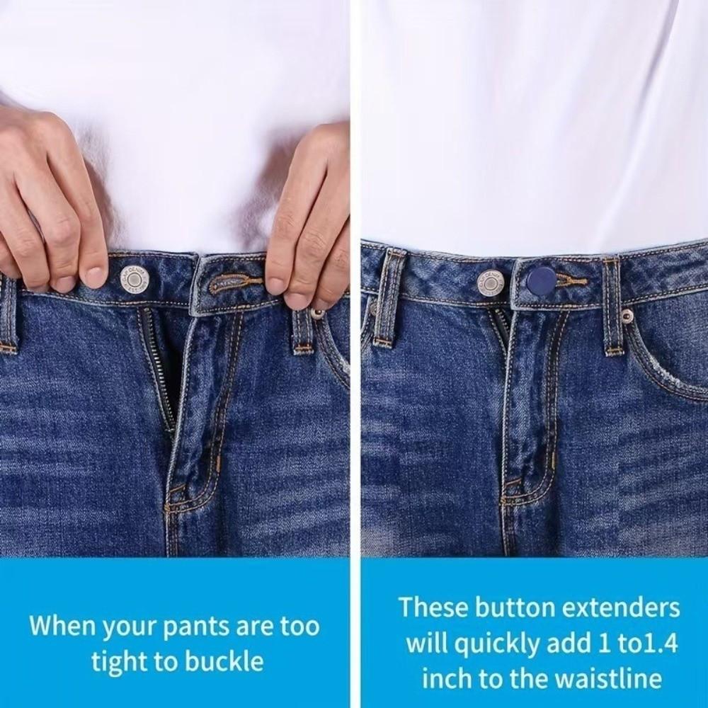 12/16/24/26 pcs Button Style Button Extenders Metal Waistband Expander No Sew Extensions  for Jeans