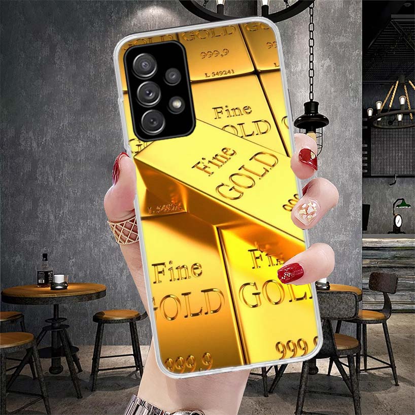Мягкий чехол для телефона с тонким золотым узором для Samsung Galaxy A12 A22 A32 A52 A72 A02S A51 A50S A71 A70 A31 A20S Note 20 Ultra S