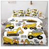 Custom Cars Bedding Set Construction Vehicle Kids Cartoon Toy Car Gift Duvet Cover Set Home Textiles Bed Linen Queen King Size
