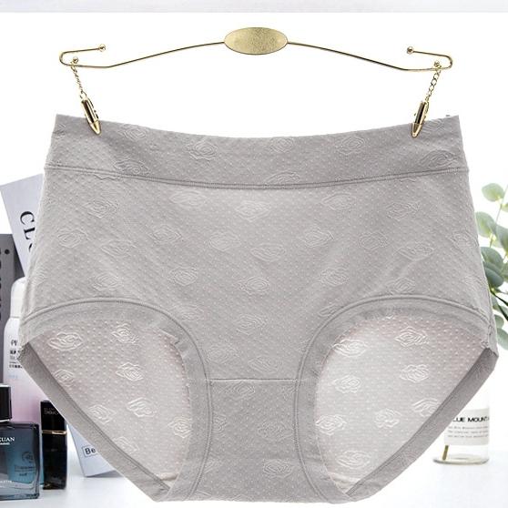 Розовое жаккардовое нижнее белье из модального хлопка, женские трусики со средней талией, дышащие, подтягивающие бедра, подтягивающие живот, одноцветные, удобные трусики больших размеров